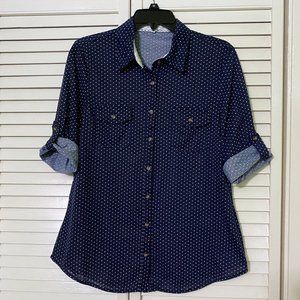 Eden & Olivia Button Down Shirt Polka Dots
